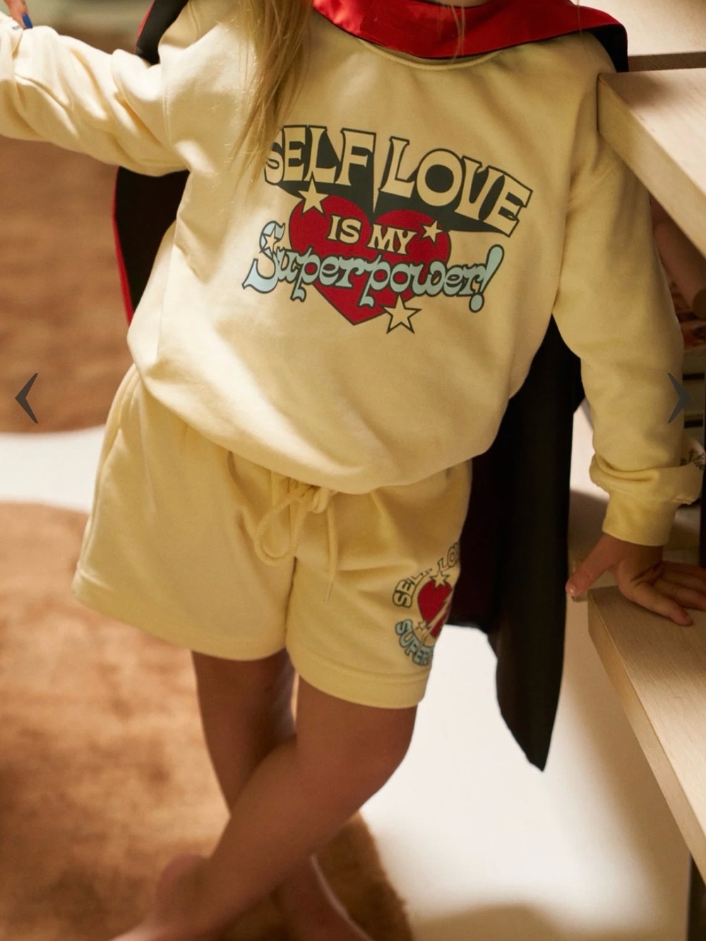 The Mayfair Group kids Self Love Is My Superpower Sweatshirt & Shorts Set